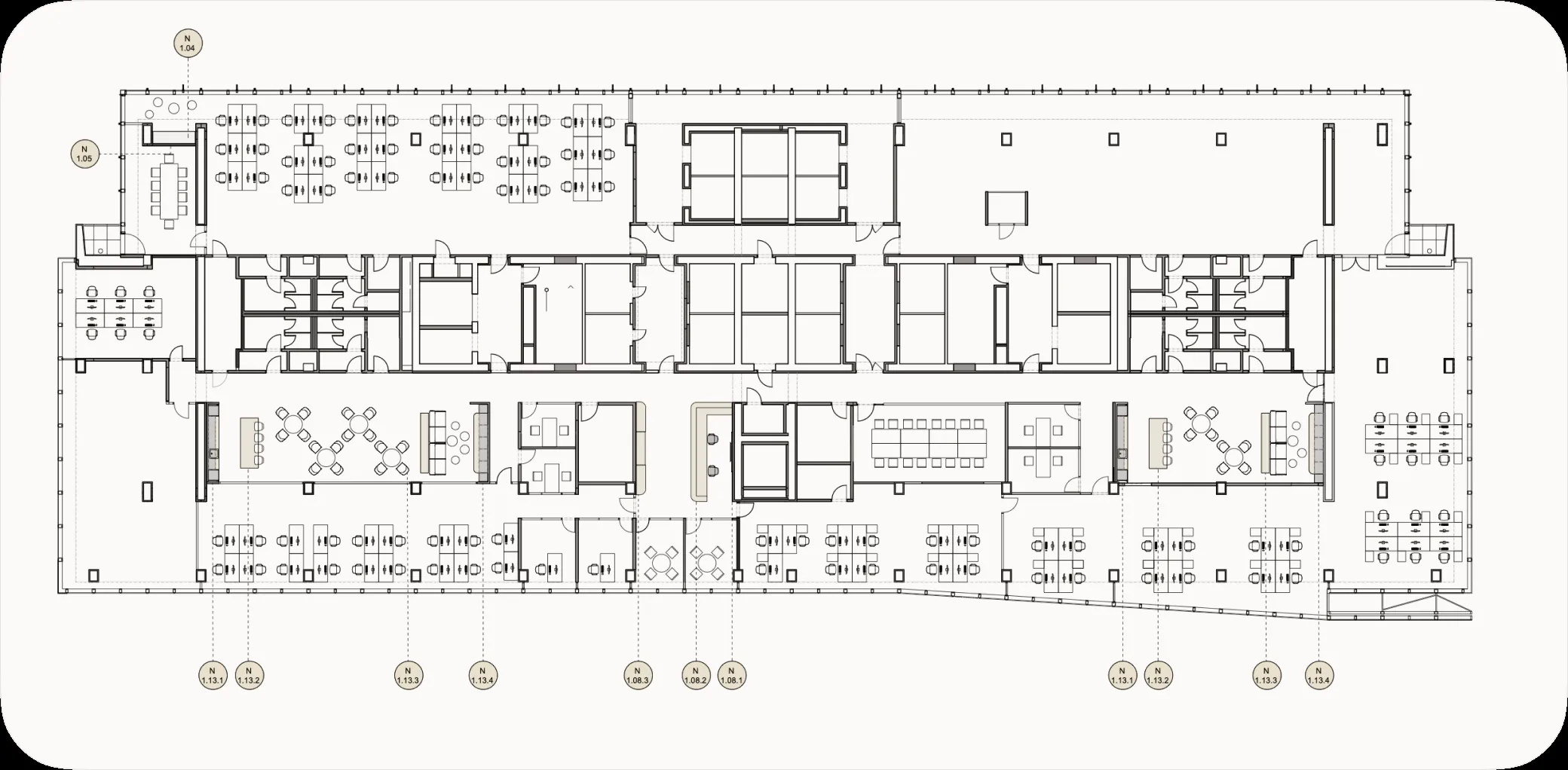Kanceláře – půdorys podlaží