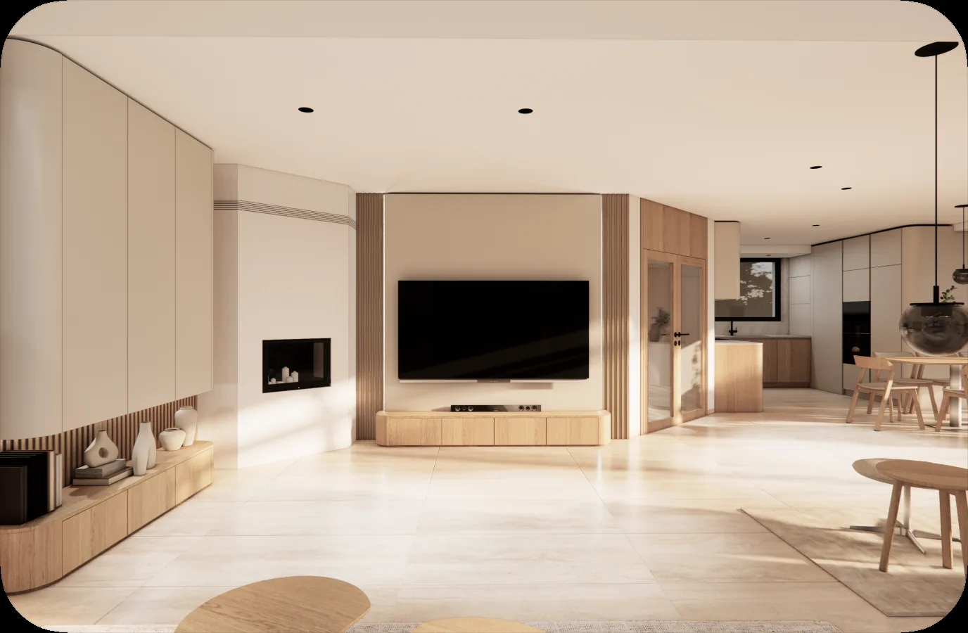 Rodinný dům – velký obývací pokoj