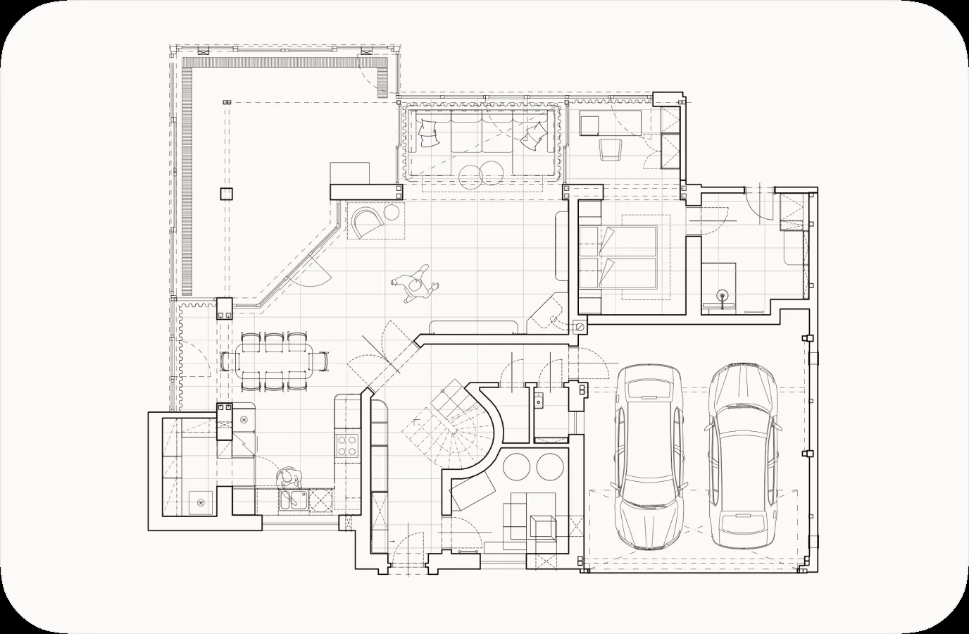 Rodinný dům – půdorys přízemí