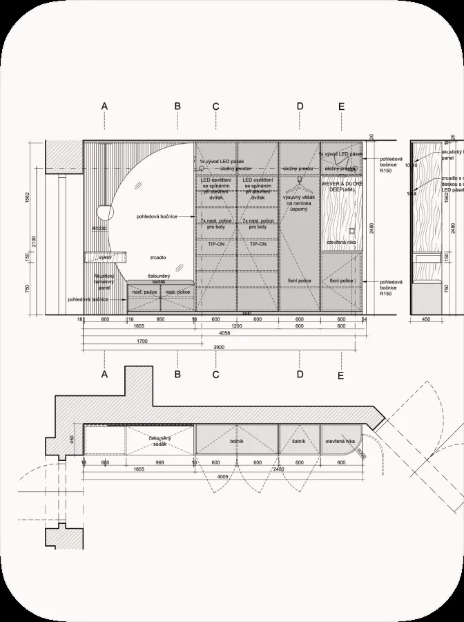 Rodinný dům – půdorys podlaží