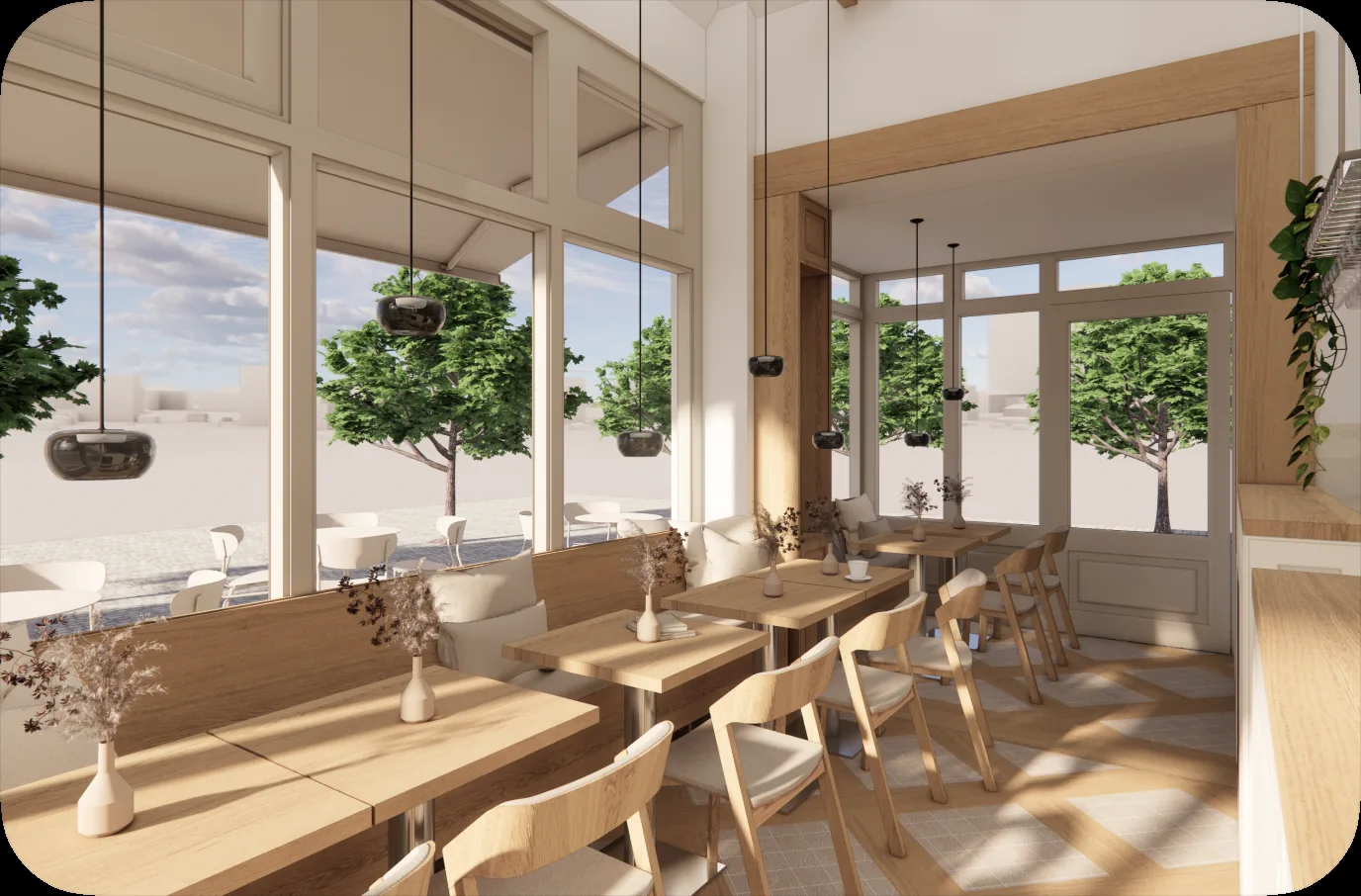 Vinárna – pohled od baru