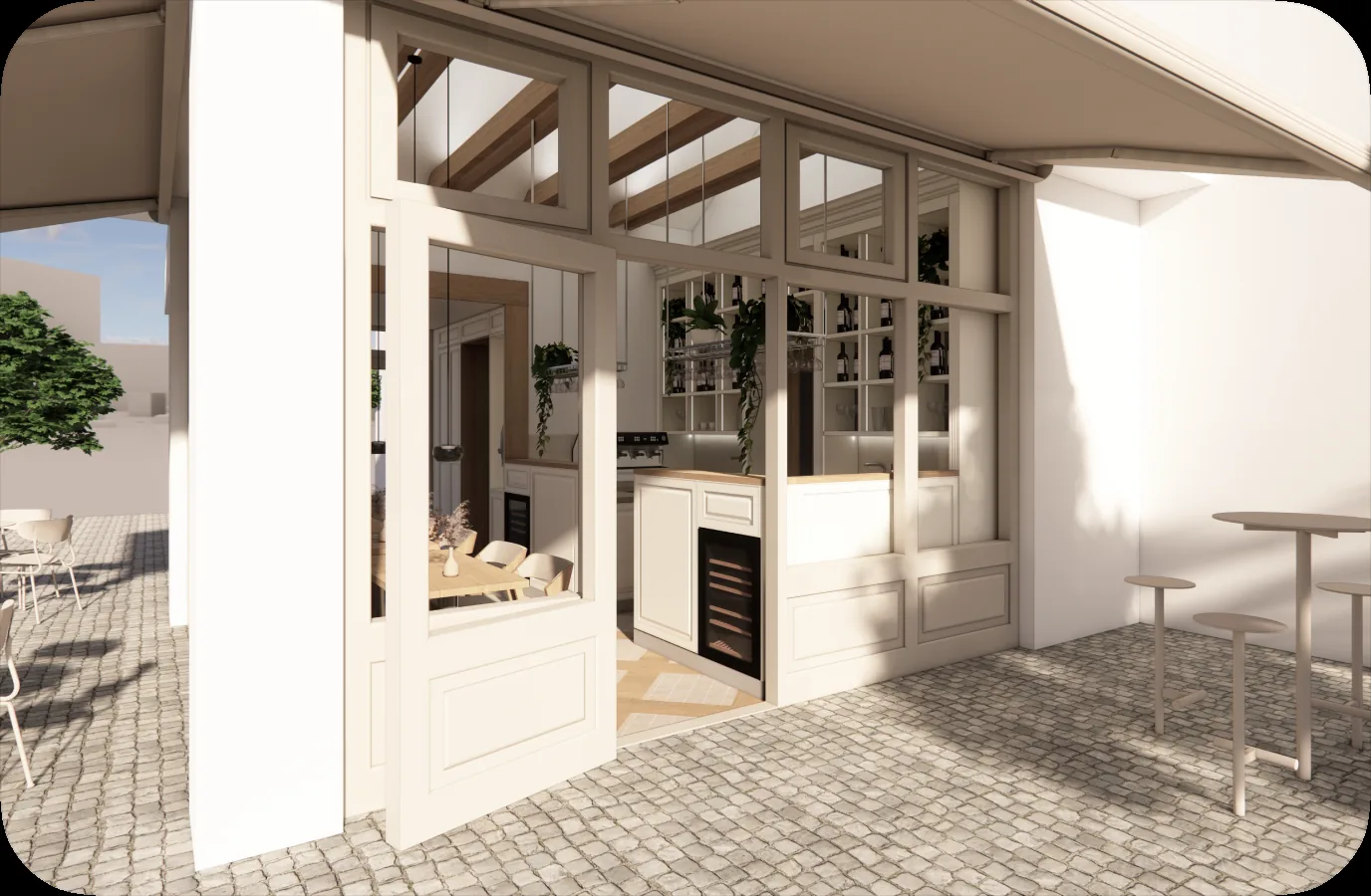 Vinárna – exteriér / terasa